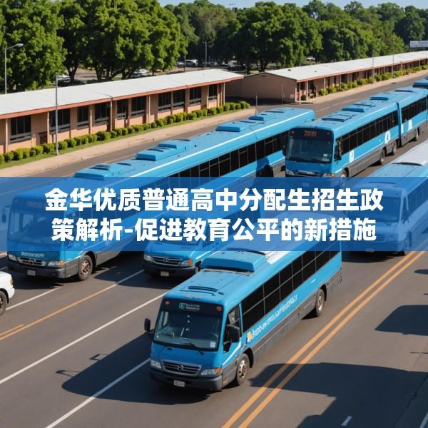 金华优质普通高中分配生招生政策解析-促进教育公平的新措施